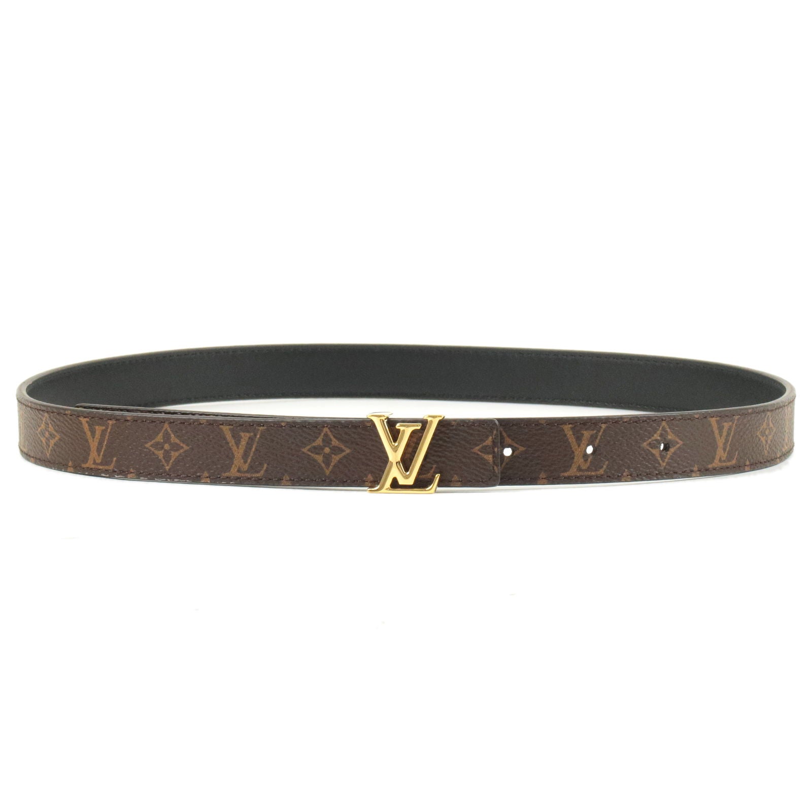 Buy Pre-Owned LOUIS VUITTON Wide LV Initials Belt Damier Azur