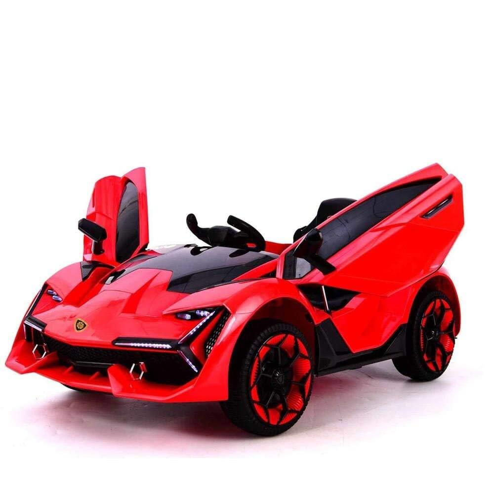 12V Ride On Car Kids Bentley Remote Control Open Door MP3 Music Leather Seat Red