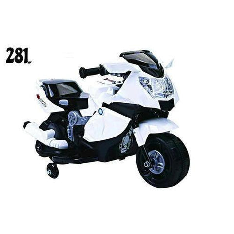 Battery Operated Ride on BMW Kids Bike - White