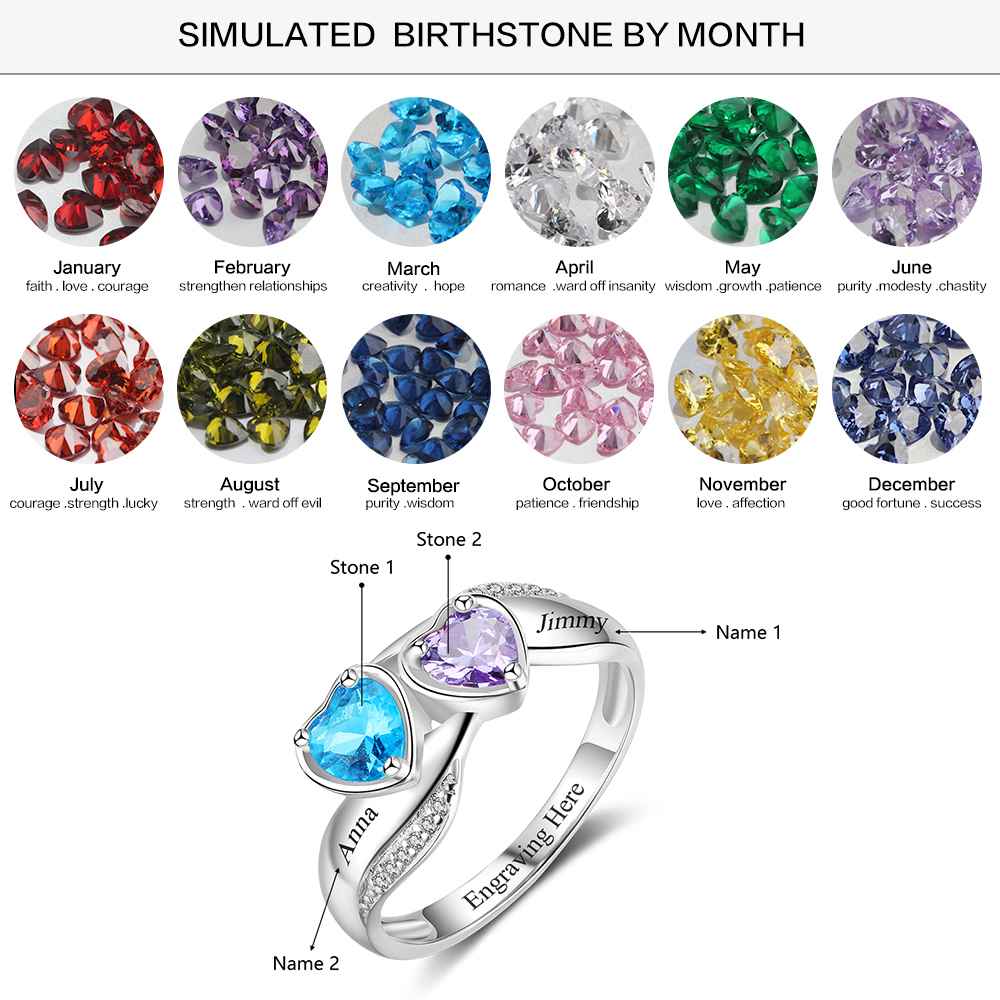 birthstone promise rings for girlfriend