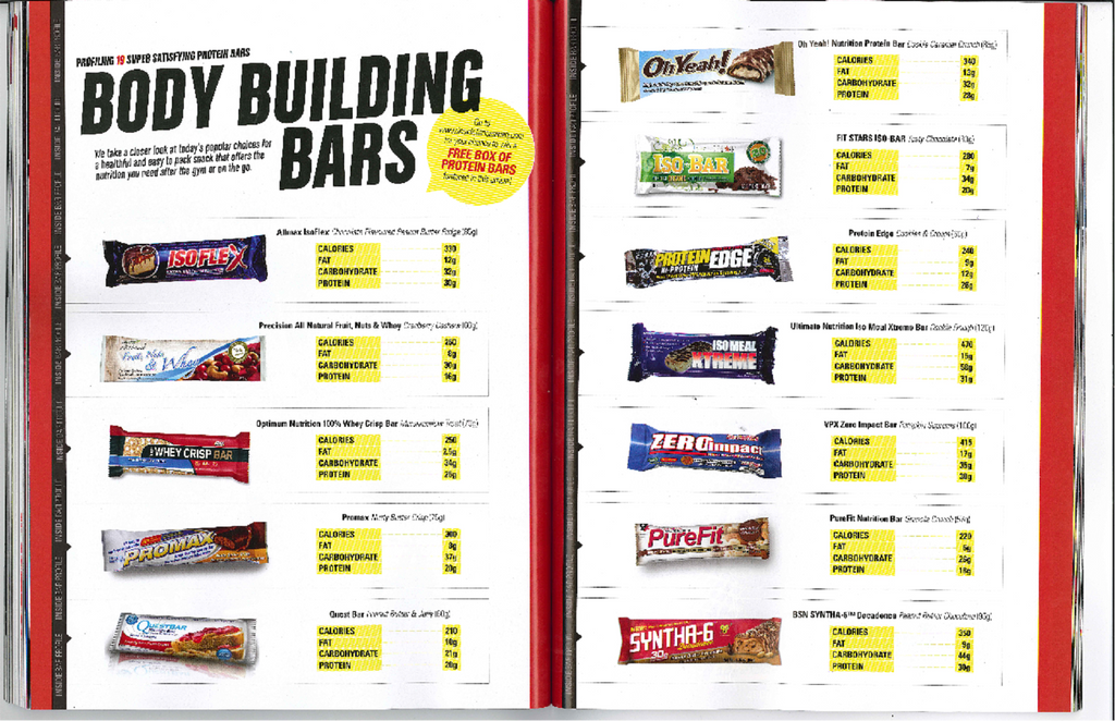 Fitness Magazine ranks Iso-Bar as one of the top nutrition bars in Canada.