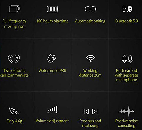 mifo o5 bluetooth 5.0 earphones mifo headphones wireless earbuds true wireless stereo earphones with charging case mifo O series features summary