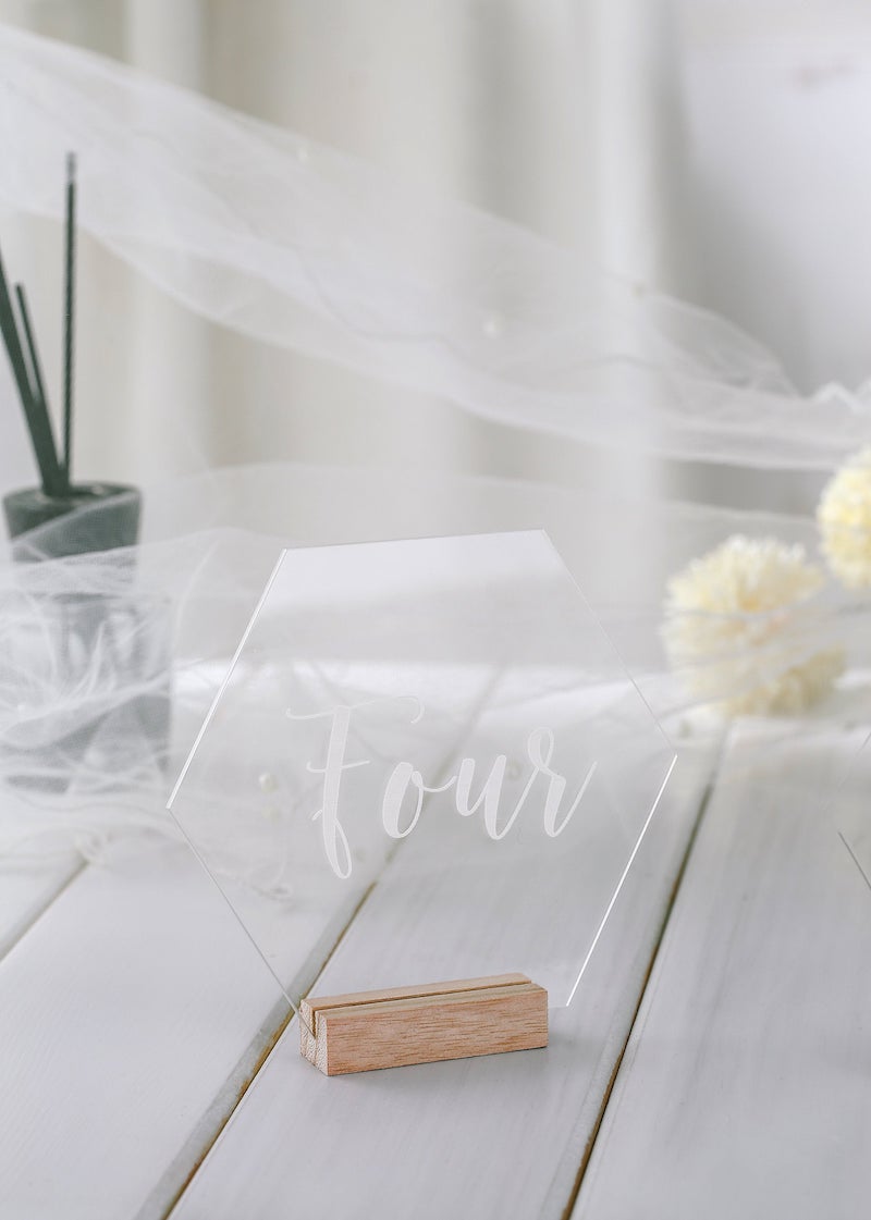 Acrylic Wedding Table Numbers