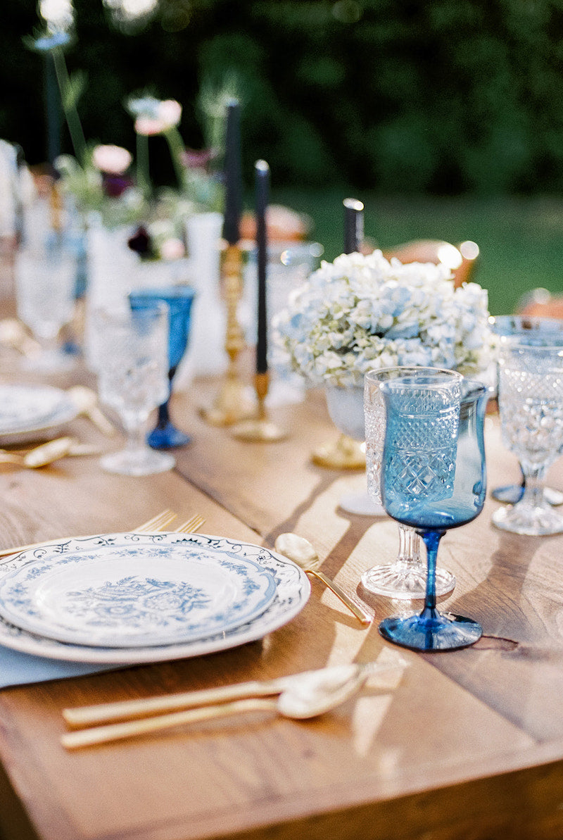 Antique Blue Wedding TableScape