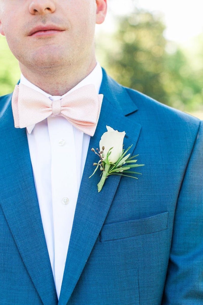 Blush Bow Tie for Groom