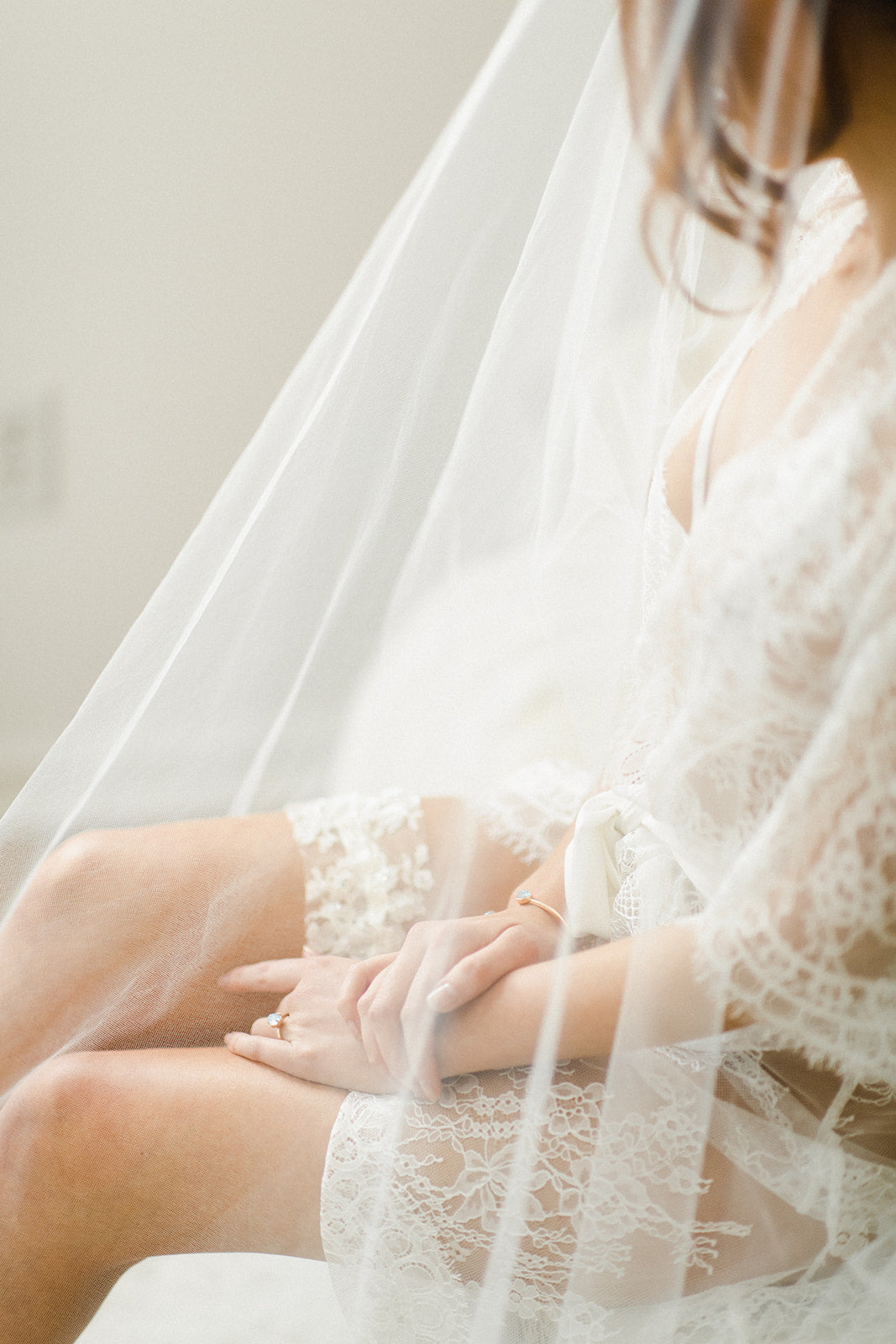 Bridal Boudoir Veil and Garter