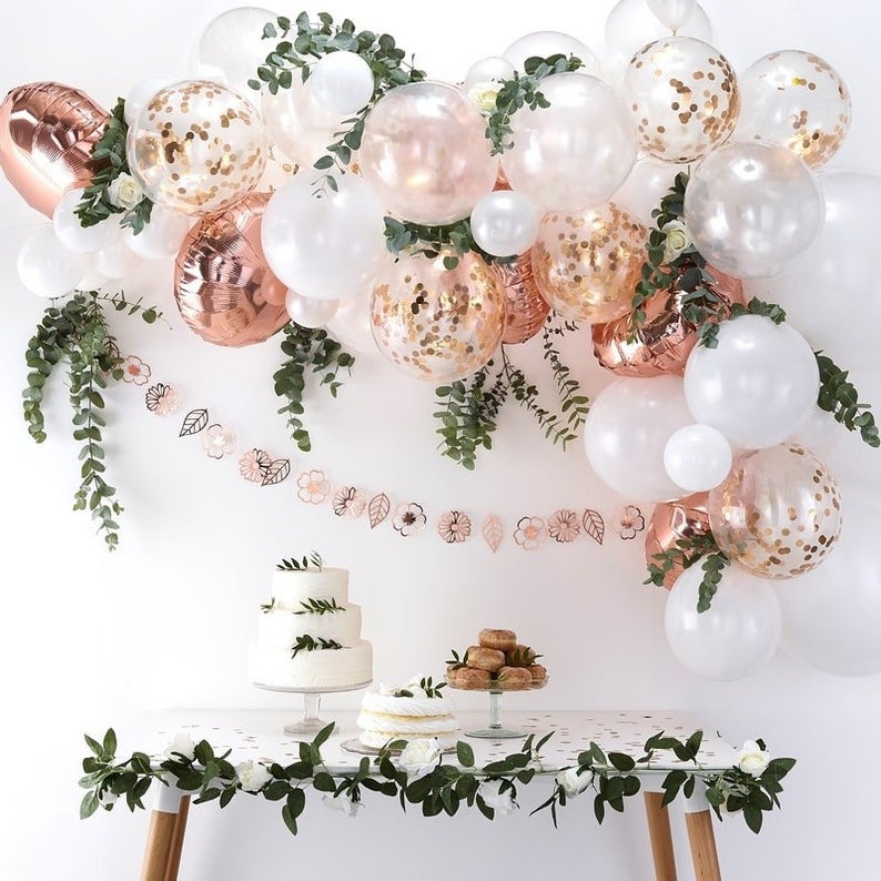 bridal shower balloon garland