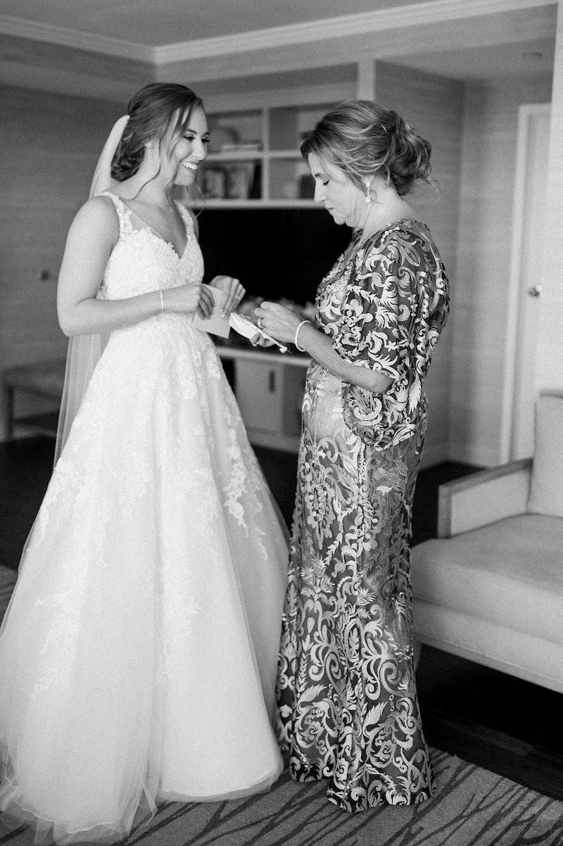 Bride and Mom Getting Ready