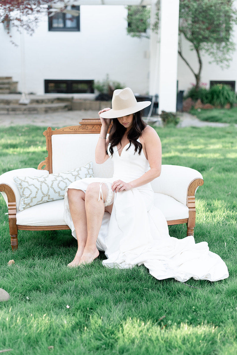 Bride with Hat and Garter