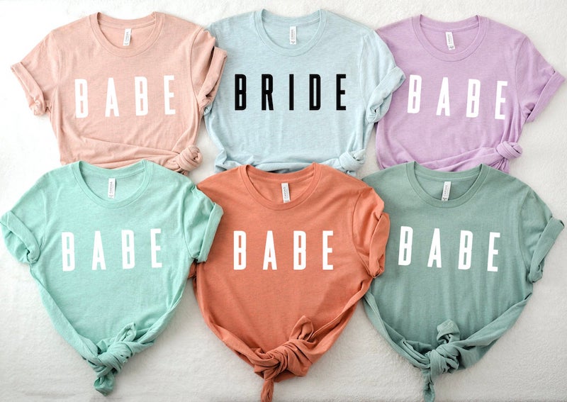 Bridesmaid Babe Tee Shirts