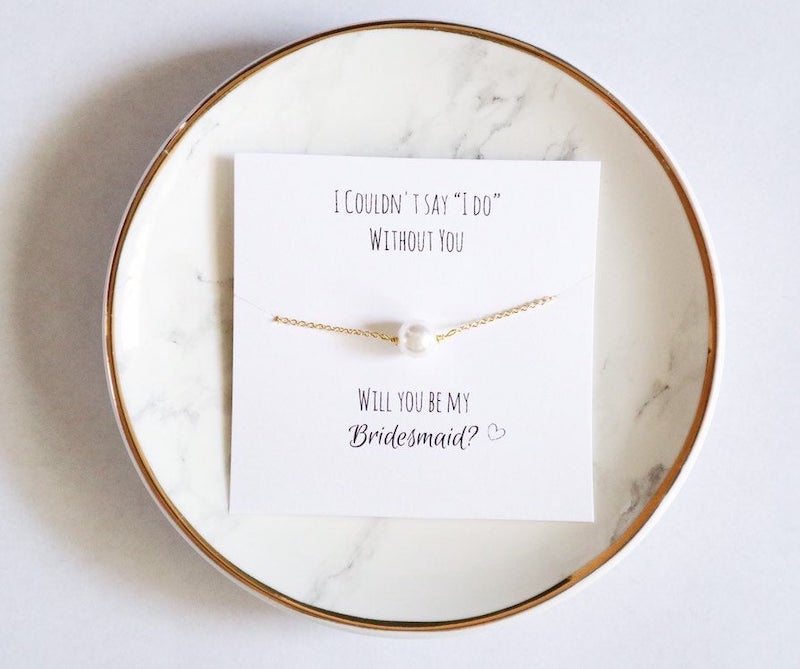 Bridesmaid Proposal Pearl Necklace