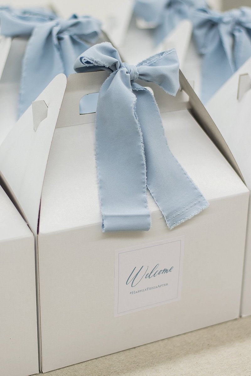 dusty blue wedding welcome gifts