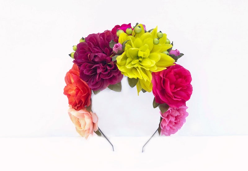 Colorful Bridal Flower Headband