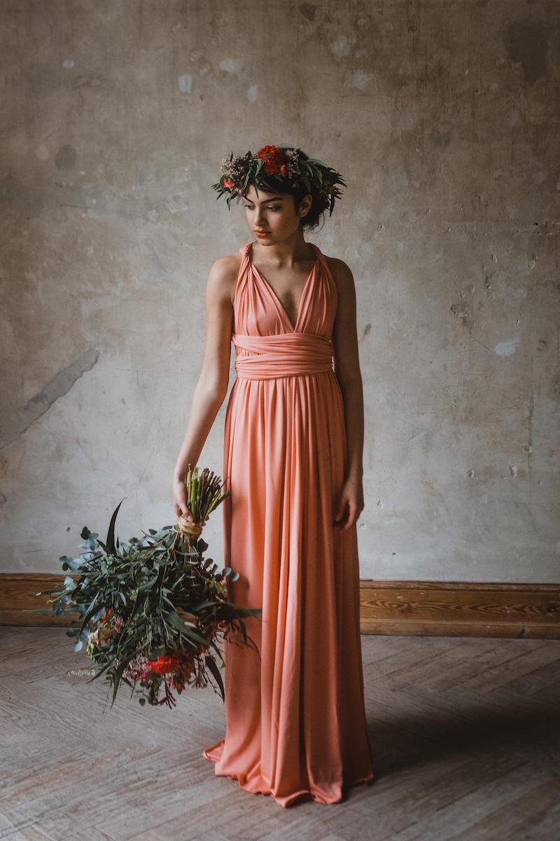 Coral Infinity Wedding Dress