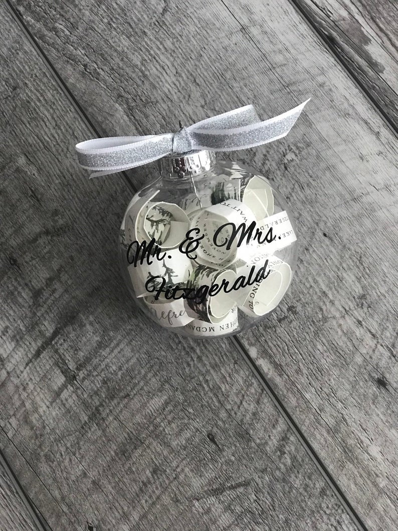 Custom Mr and Mrs Wedding Invitation Ornament