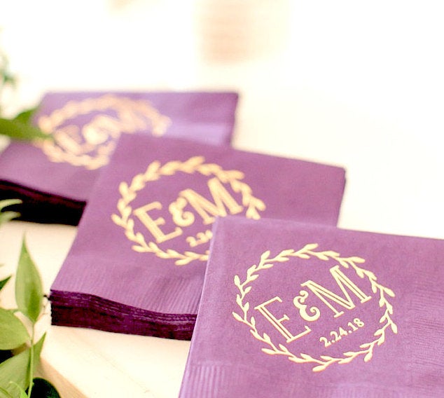 Custom Wedding Napkins