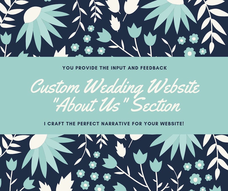 Custom Written Copy for Your Wedding Website