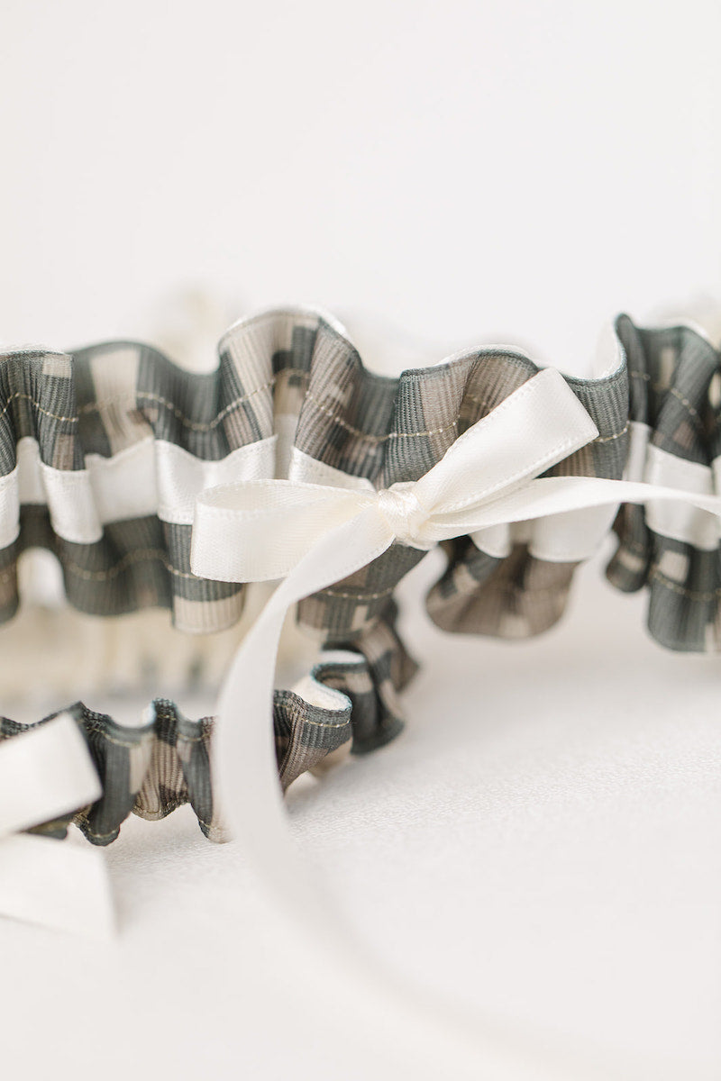 digital camouflage wedding garter set