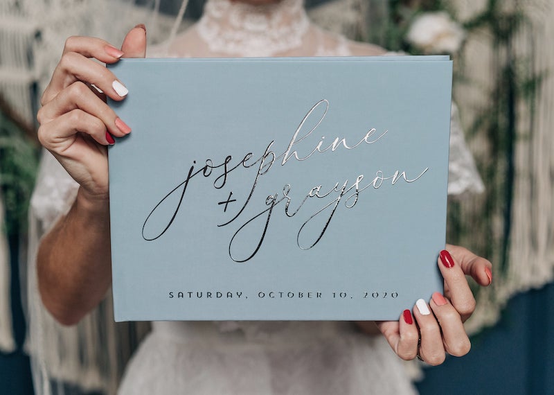 Dusty Blue Guest Book
