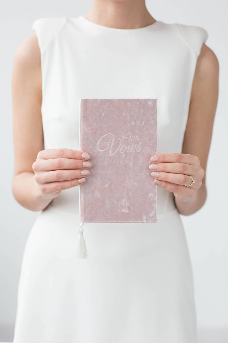Dusty Rose Vow Book