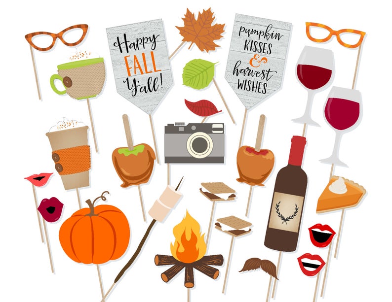Photo Booth Props For Fall Wedding