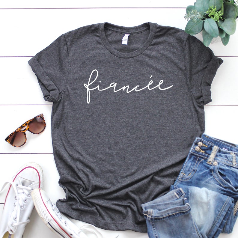 Fiancee T-Shirt for Bride Wedding and Engagement