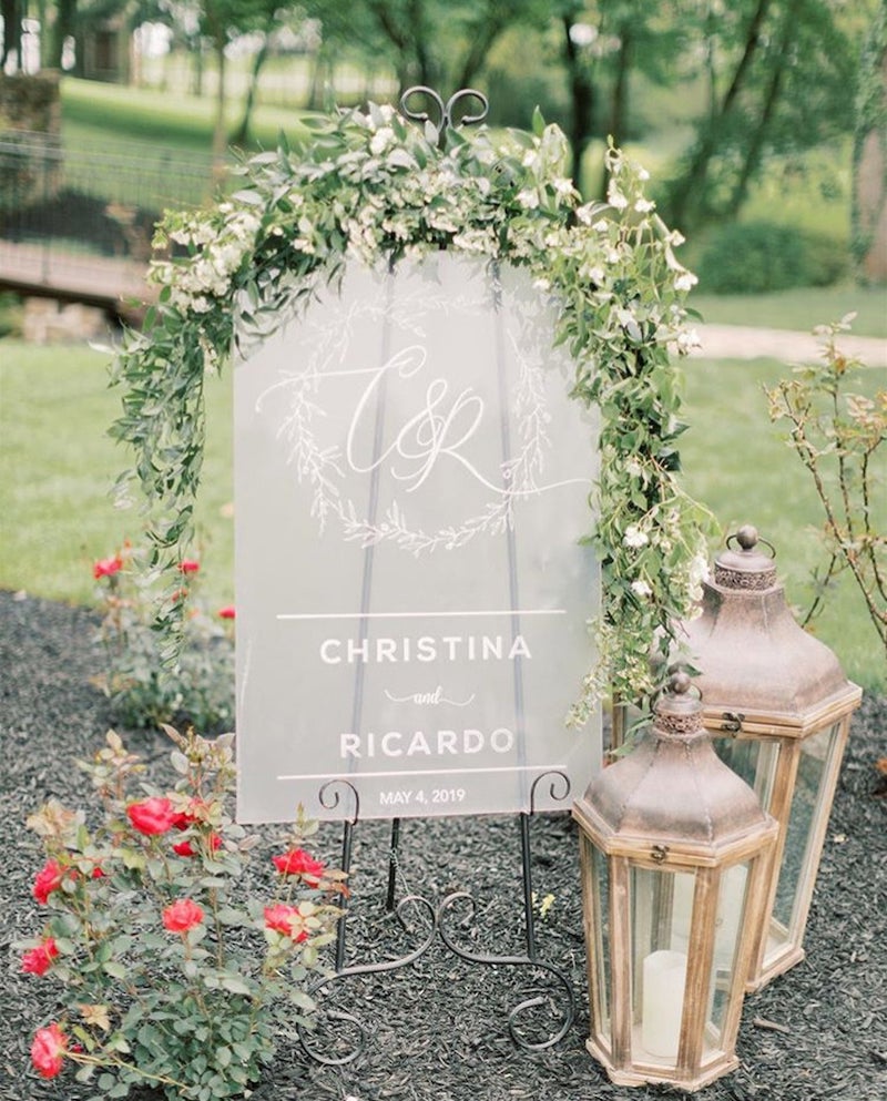 Frosted Acrylic Wedding Welcome Sign