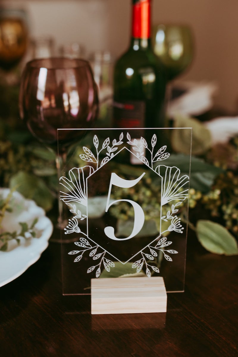 Garden Acrylic Table Number