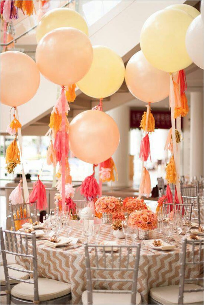 Giant Balloons With Tassels Wedding Decor