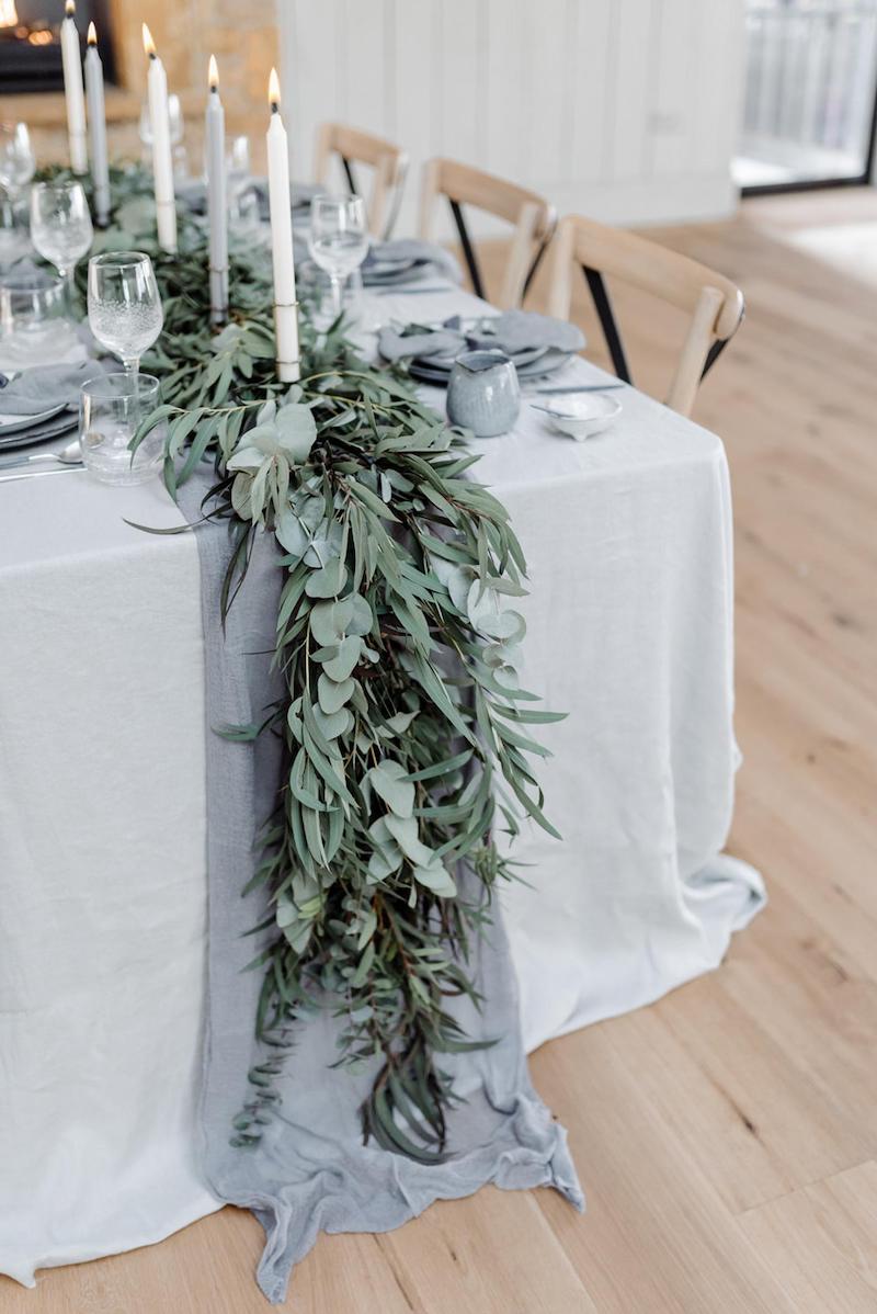 Gray Wedding Tablecloth