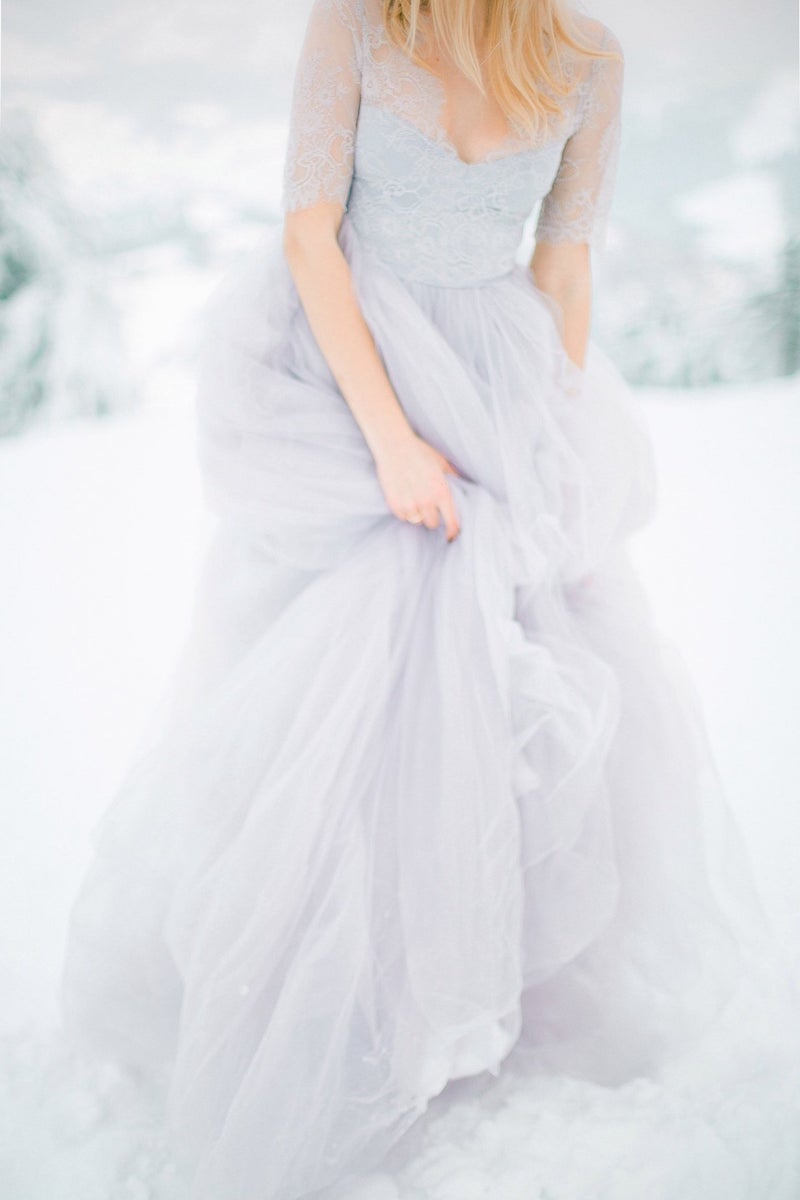 Gray Wedding Dress