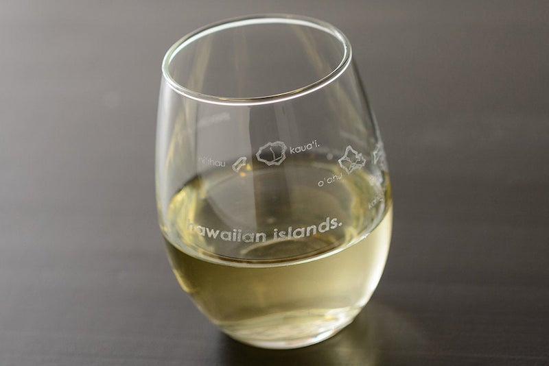 Hawaiian Islands Map Wine Glass