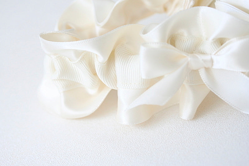 ivory custom wedding garter - The Garter Girl