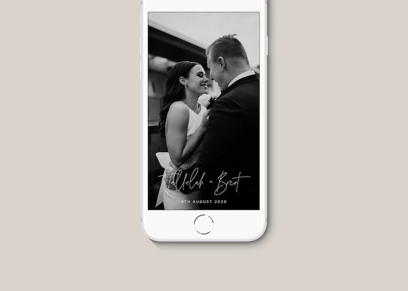 Modern Calligraphy Wedding Snapchat Filter
