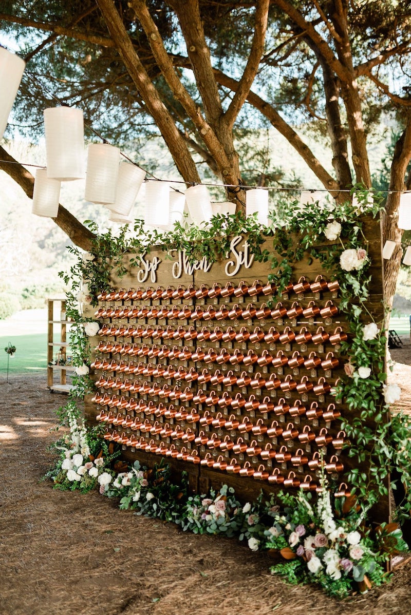 Moscow Mule Escort Wall Display for Micro Wedding