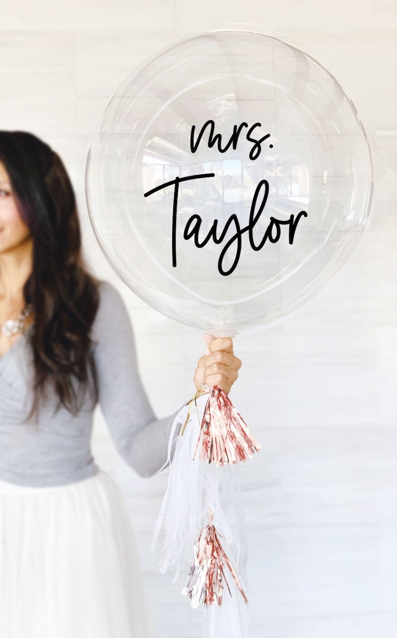 Mrs Balloon Personalized Bridal Shower Decorations