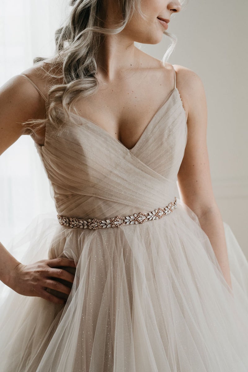 Opal Bridal Belt Wedding Dress Sash
