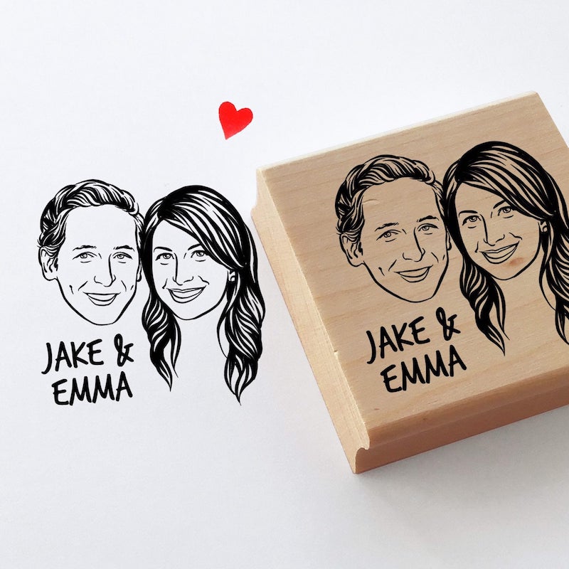 customs personalized stamp bride gift