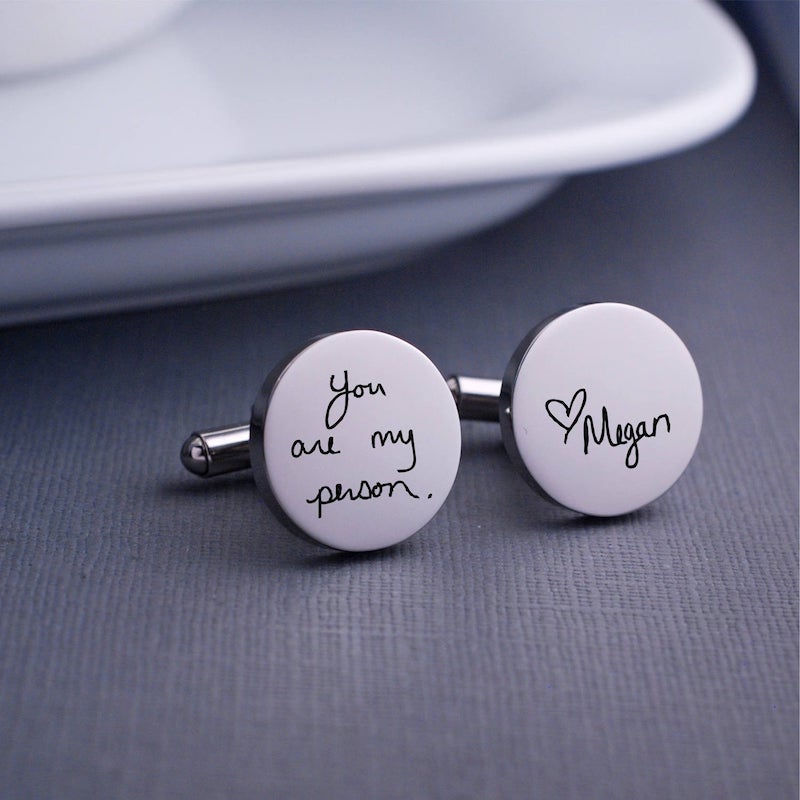 Personalized Handwriting Cuff Links