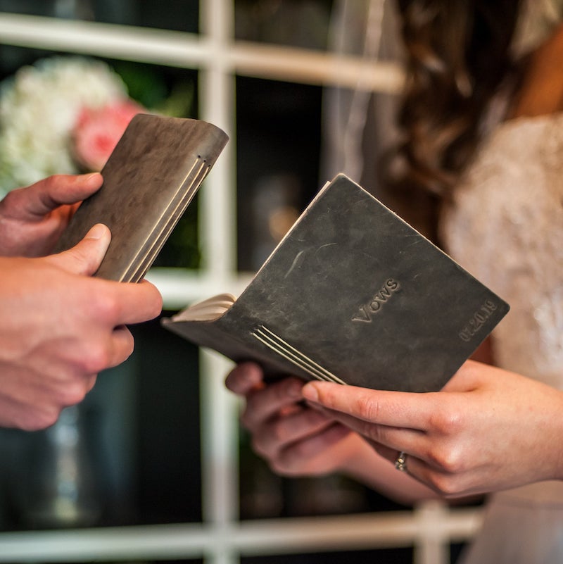 Personalized Leather Wedding Vow Books for Wedding