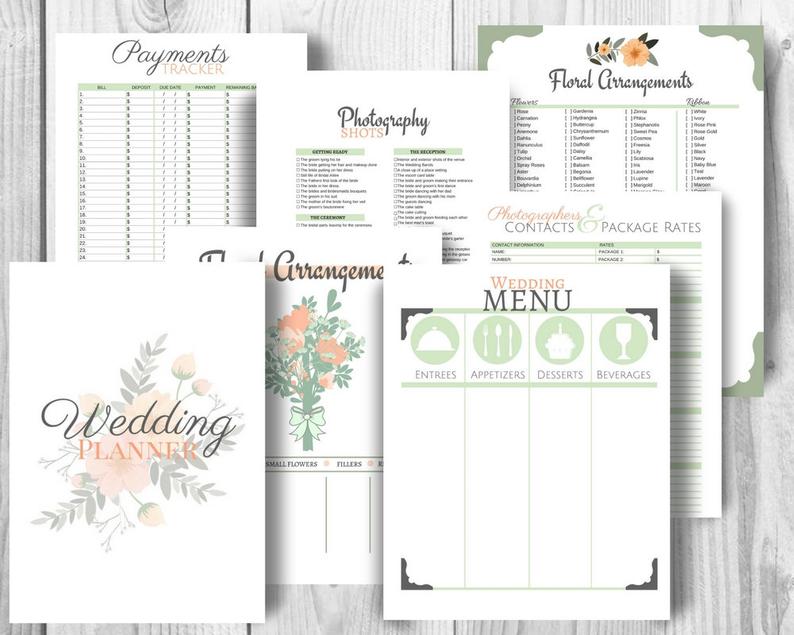 wedding planning printable binder