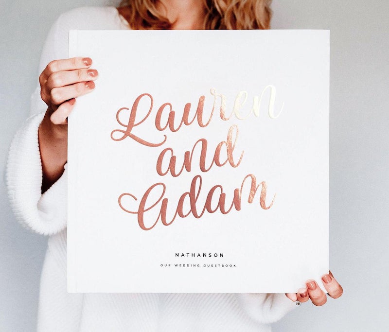 Rose Gold Wedding Guest Book