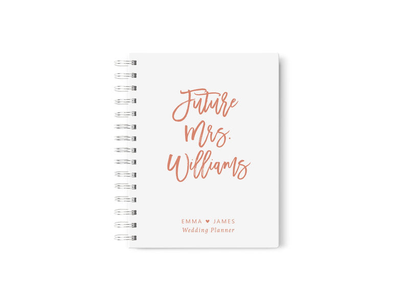 Rose Gold Wedding Planner Future Mrs Notebook