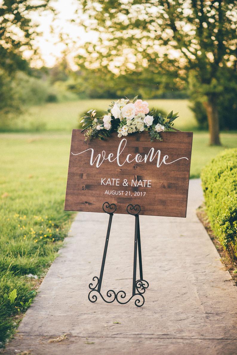 Rustic Wood Welcome Sign