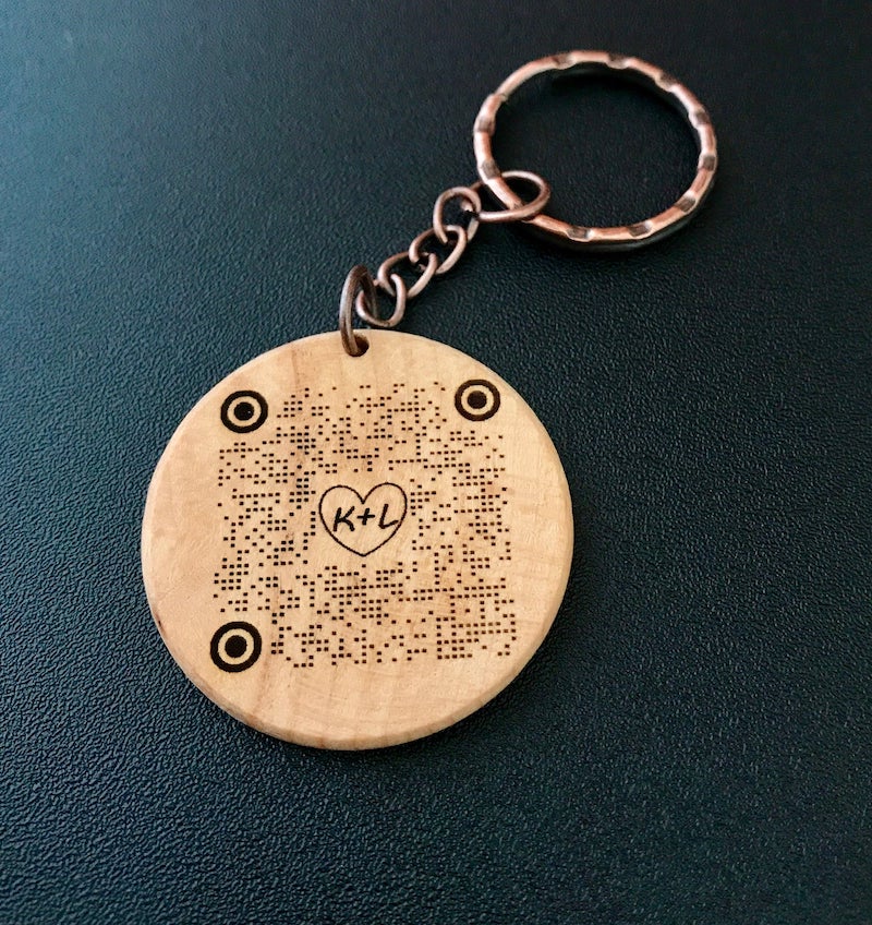 Save the Date QR Code Keychain