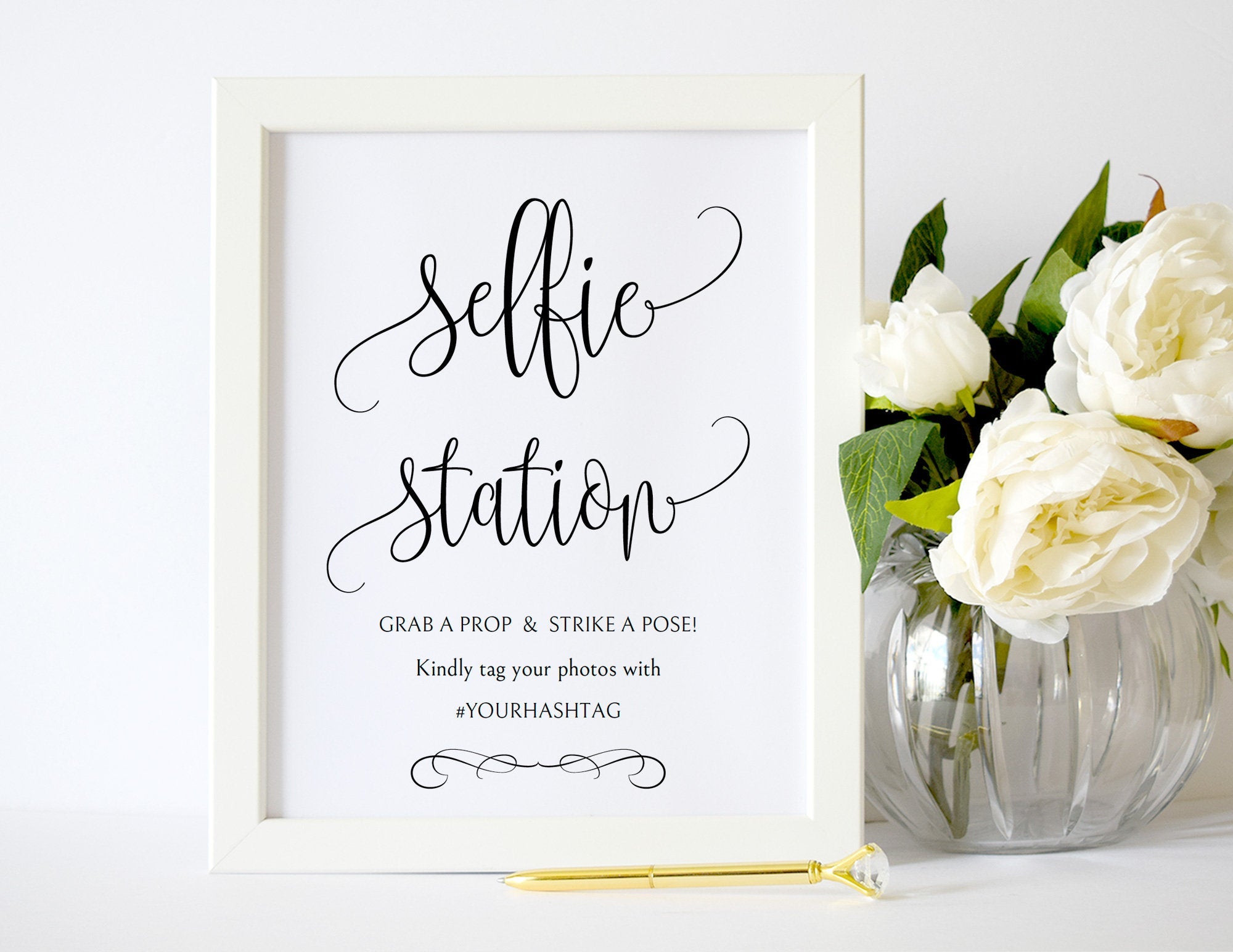 Selfie Station Printable Wedding Sign