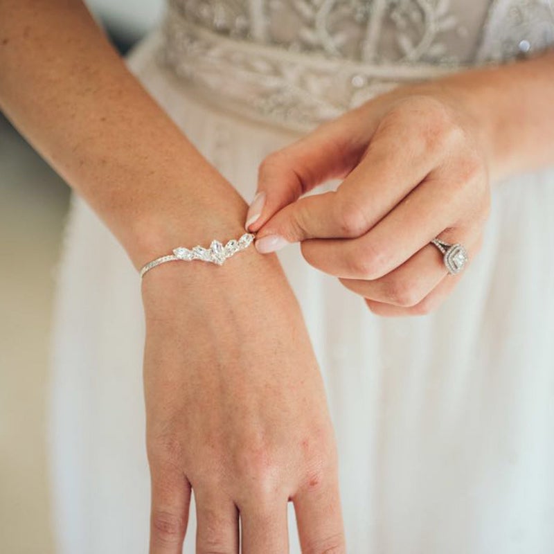 Silver Swarovski Bridal Bracelet