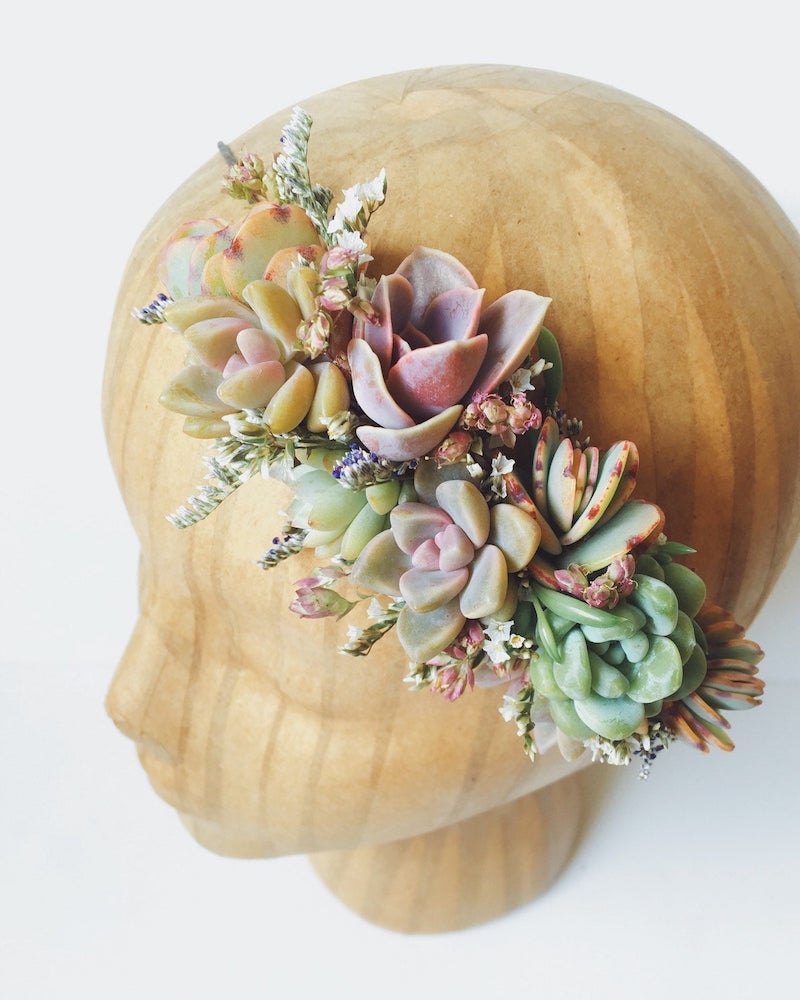 Succulent Bridal Crown