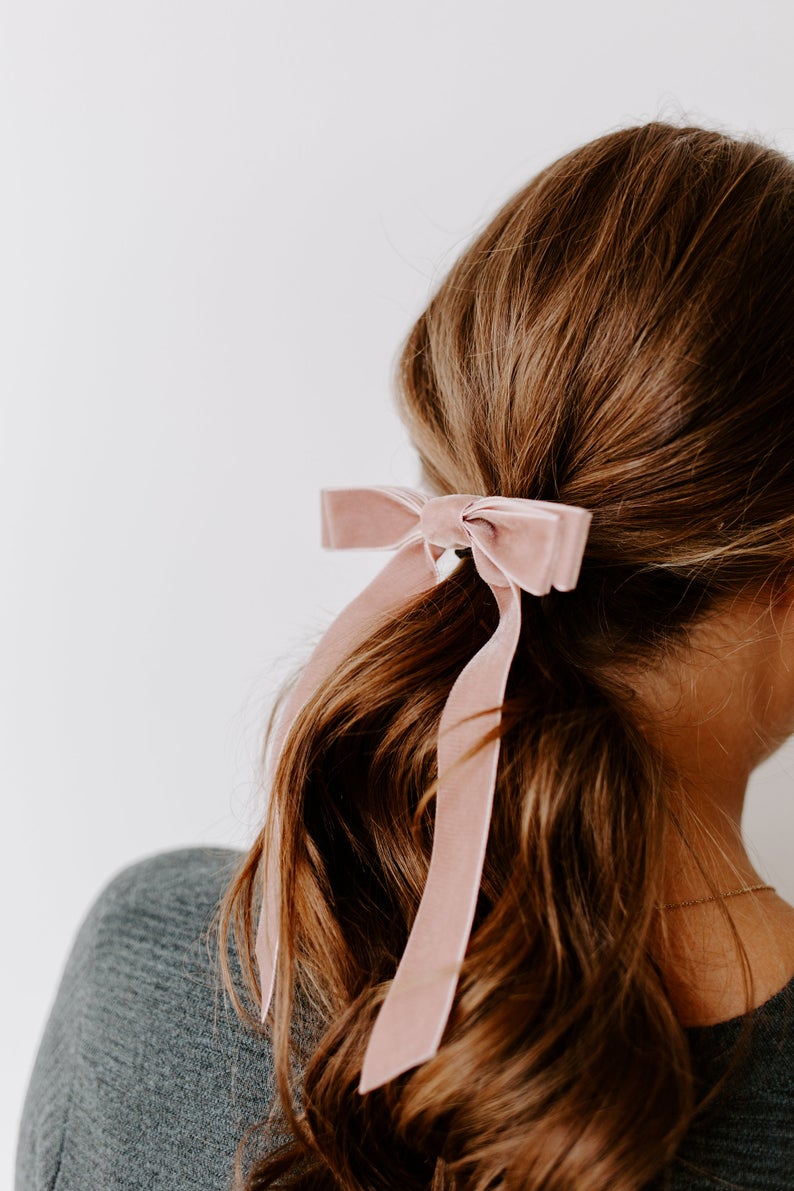 Velvet Hair Bow Bridesmaid