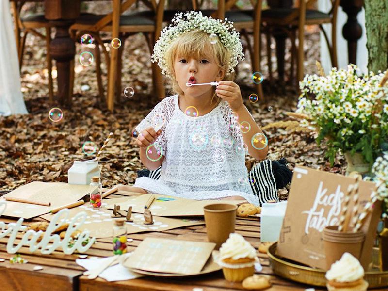 Wedding Bubbles for Kids Table